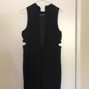 Forever 21 black maxi dress with thigh high slit